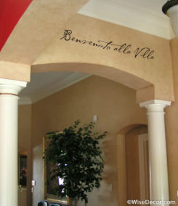 Benvenuto Alla Villa Wall Decal